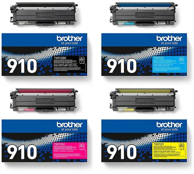 Brother TN-910 Toner Multipack Schwarz / Cyan / Magenta / Gelb (4 Stück) – EAN 4251791209868