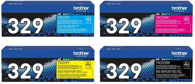 Brother TN-329 Toner Multipack Schwarz / Cyan / Magenta / Gelb (4 Stück)