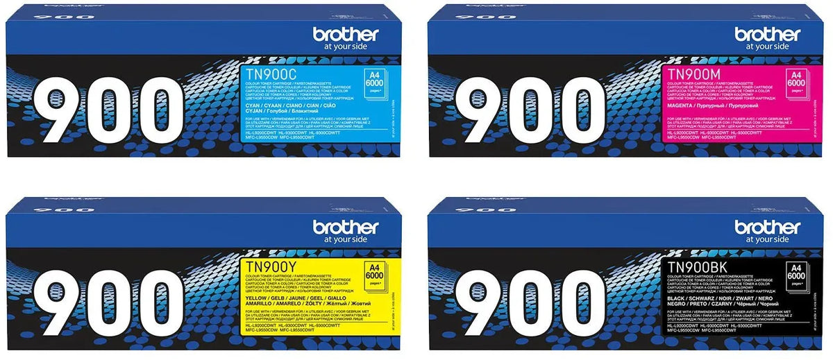 Brother TN-900 Toner Multipack Schwarz / Cyan / Magenta / Gelb (4 Stück)