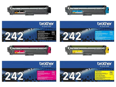 Brother TN-242BK / TN-242C / TN-242M / TN-242Y Toner Multipack Schwarz / Cyan / Magenta / Gelb (4 Stück)