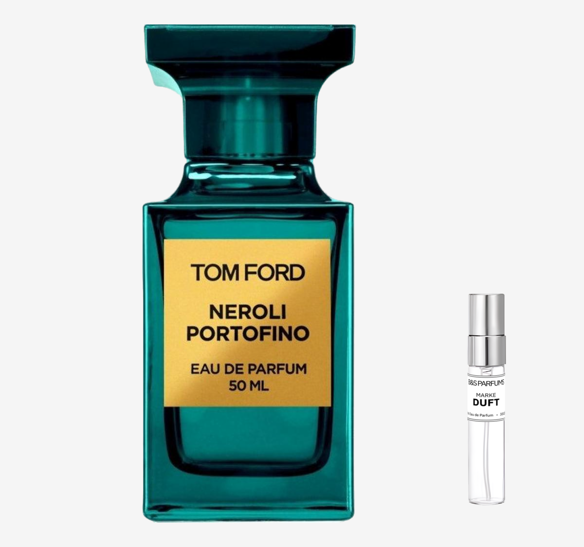 Tom Ford - Neroli Portofino Flakon und Probenflakon nebendran
